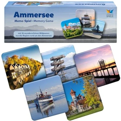 Abbildung von Starnberger Spiele Ammersee Memospiel Familienspiel ab 6 Jahren Geschenk für Seeliebhaber