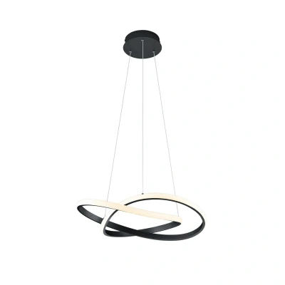 Abbildung von Reality Leuchten LED Pendelleuchte Course R32051132, Metall Schwarz matt, inkl. 27 Watt LED, Switch Dimmer