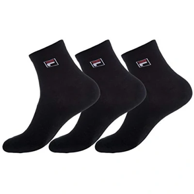 Abbildung von Fila F9303 Socks Quarter Plain 3 Pack Black 39 42