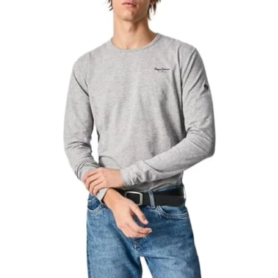 Abbildung von Pepe Jeans Original Basic Langarmshirt, Herren, Größe: XS, Grey marl