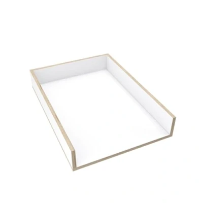Abbildung von regalik Wickelaufsatz Universal, Wickeltischaufsatz für Kommoden in beliebiger Breite, Abnehmbar Wickelkommode aufsatz, Gerade Frontplatten, Weiß Superholz, 1 mm ABS Material, 72cm x 54cm
