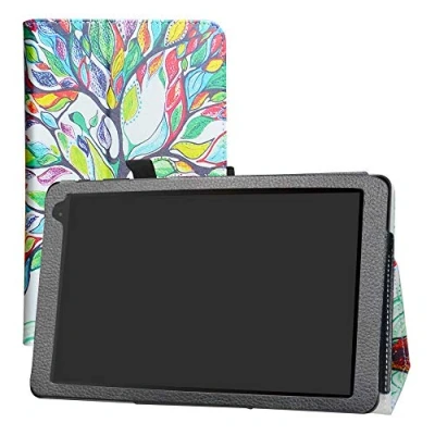 Abbildung von Alcatel 1T 10inch Hülle,LFDZ Schutzhülle mit Hochwertiges PU Leder Tasche Case für 10&quot; 8082 Tablet(Nicht zutreffend 7&quot; 7 inch 8068),Love Tree