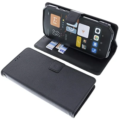 Abbildung von foto kontor Tasche kompatibel mit Doogee S61 / Pro Schutzhülle Book Style schwarz Schutz Hülle Buch