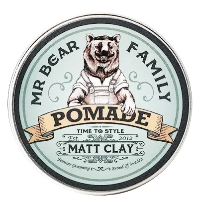 Abbildung von matte Haar Pomade für Männer mittelstarker Halt auf Wasserbasis, enthält Volumen Kaolin Ton + Bentonit Ton, nicht fettend, effektive Kräuselbekämpfung, 100 ml