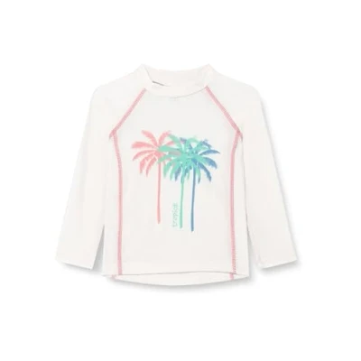 Abbildung von Playshoes Unisex Kinder UV Schutz Bade Shirt Schwimmshirt Badebekleidung, Palmen Ecru Langarm, 86/92