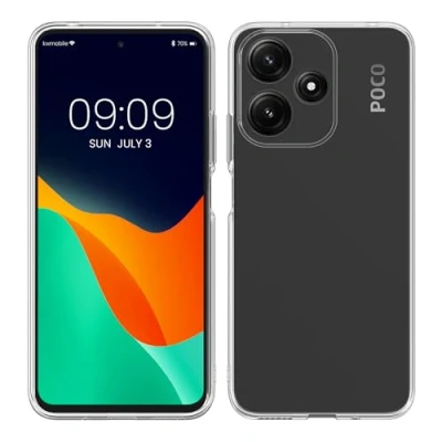 Abbildung von kwmobile Hülle kompatibel mit Xiaomi Poco M6 Pro 5G Silikon Handyhülle Transparent Handy Case in