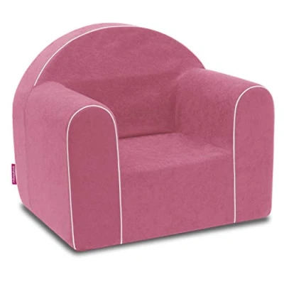 Abbildung von Mini Kindersessel Kinder Babysessel Baby Sessel Sofa Kinderstuhl Stuhl Schaumstoff Umweltfreundlich (Hellpink)