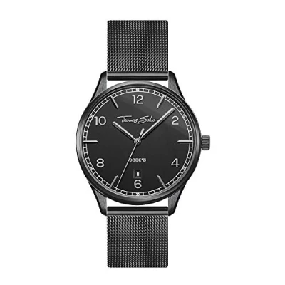 Abbildung von THOMAS SABO Damen Analog Quarz Uhr mit Edelstahl Armband WA0362 202 203 36 mm