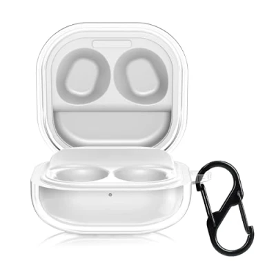 Abbildung von kwmobile Hülle kompatibel mit Samsung Galaxy Buds FE TPU Silikon Schutzhülle Case Cover Kopfhörer Transparent