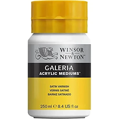 Abbildung von Winsor &amp; Newton 3040803 Galeria Seidenmatter Firnis, 250 ml Topf, seidenmatte Schutzschicht auf Acrylbildern