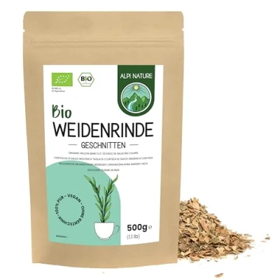 Abbildung von Weidenrinde geschnitten bio 500g von Alpi Nature, Tee lose, Weidenrindentee, Weidenrinden weiß zur Zubereitung und Kräutertee