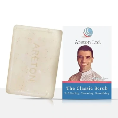 Abbildung von Die klassische Salicylsäure Scrub Seife mit 4 Wirkstoffen, Niamcinamid und Aloe Vera zur Hautpeelung, Aufhellung, Porenreinigung, Anti Pigmentierung