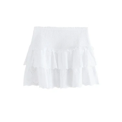 Abbildung von Next Regular Fitrara Alinienrock, Damen, Größe: 40xR, White