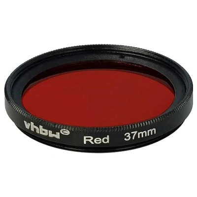 Abbildung von vhbw Universal Farbfilter rot für Kamera Objektive mit 37mm Filtergewinde Rotfilter
