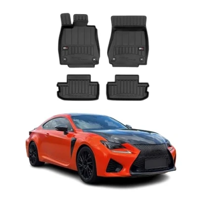 Abbildung von OMAC Gummi Fußmatten kompatibel mit Lexus RC 2014 2023 Premium TPE Automatten 4tlg