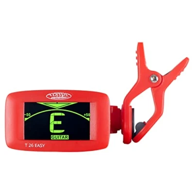 Abbildung von Classic Cantabile Metronom T 26 EASY Clip Tuner Stimmgerät, (1 tlg., 3 Modi (Chromatisch, Gitarre und Bass), Geeignet für E Gitarre, Bass, Ukulele Violine