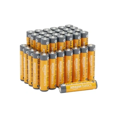 Abbildung von Amazon Basics AAA Alkalisch batterien, leistungsstark, 1,5 V, 36er Pack (Aussehen kann variieren), Grau