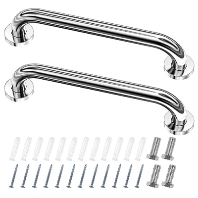 Abbildung von Fousenuk 2 Stück Haltegriffe für Senioren, Edelstahl 30cm Dusche Badewannengriff, Bad Wannengriff, Badewannen Badezimmer Haltegriff Duschgriffe Wandmontage wc Rutschfest, Sicherheitsgriff