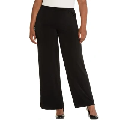 Abbildung von Ulla Popken Funktionshose Jerseyhose weites Bein Elastikbund bis Gr. 66/68