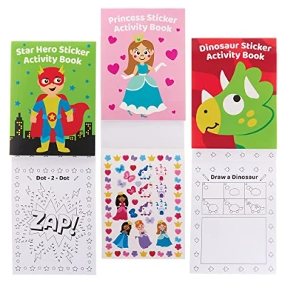 Abbildung von Baker Ross FX833 Sticker Aktivitätsbücher 8er Packung, Bücher Partytütenfüller für Kinder