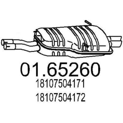 Abbildung von MTS 01.65260 Endschalldämpfer 1100 BMW: 3 Touring, Coupe, Limousine