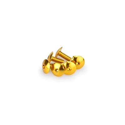 Abbildung von Puig 0610 G Blister bauchig, 6 Schrauben M5 x 25 mm, Gold