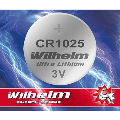 Abbildung von 1 x CR1025 CR 1025 WILHELM Lithium Knopfzelle 3V 32 mAh ø10 2,5 mm Batterie DL1025