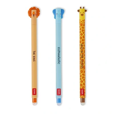 Abbildung von Wild Savannah Radierbarer Gelstifte Set mit 3 Stiften Legami