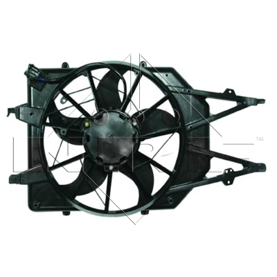 Abbildung von NRF 47465 Lüfter 373 12 110 mit Kühlerlüfterrahmen (Zarge) FORD: Focus Mk1 Schrägheck, Kombi