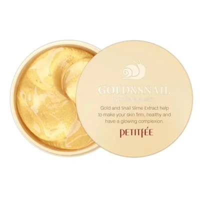 Abbildung von Petitfee Petitf©e Gold &amp; Snail Hydrogel Augenklappe 60 x Stück Hautpflege mit und Schneckenschleim