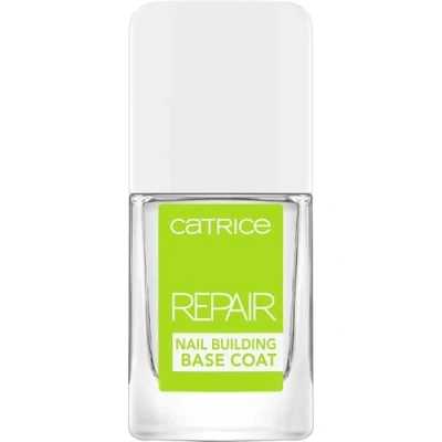 Abbildung von Catrice Nail Repair Building Base Coat, Unterlack, transparent, pflegend, mit Ölen, reparierend, härtend, transluzent, ohne Aceton, vegan, Mikroplastik Partikel frei (10,5ml)