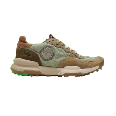 Abbildung von Satorisan Chacrona Linen Casual Sneaker Herren Vintage Leder und Leinen Sportschuhe Farbe Succulent Größe 47