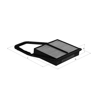 Abbildung von MAHLE ORIGINAL LX 1689 Luftfilter 45,0 202 312,0, 312,0 Filtereinsatz HONDA: Civic 7 Coupe, 8 Stufenheck, Limousine