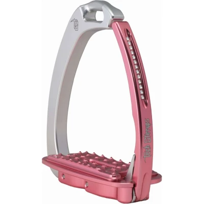 Abbildung von Tech Stirrups Steigbügel Venice Sloped Evo Swarovski Silber/Rosa