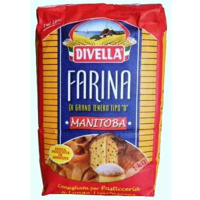 Abbildung von Mehl Manitoba DIVELLA Weizenmehl Typ 0 1 kg Beutel Farina di Grano Tenero Tipo
