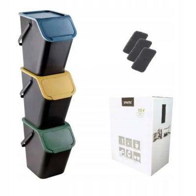 Abbildung von Practic Mülleimer Bini, 3 er Set 3x25L