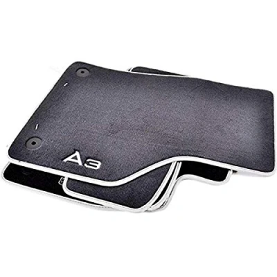 Abbildung von Audi 8V1061271EMNO Textilfußmatte Premium Vorne/Hinten, Schwarz/Silbergrau, 4 Stück