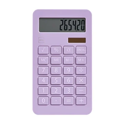 Abbildung von Miquelrius Solar Calculator, 10 digits, Large Keys, LCD Display, Colour Mauve