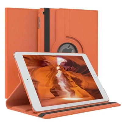 Abbildung von EAZY Case Tablet Hülle für iPad Mini 4. Generation Schutzhülle 7.9 Zoll Smart Cover Rotationcase zum Aufstellen Klapphülle 360 drehbar mit Standfunktion Tasche Kunstleder Orange