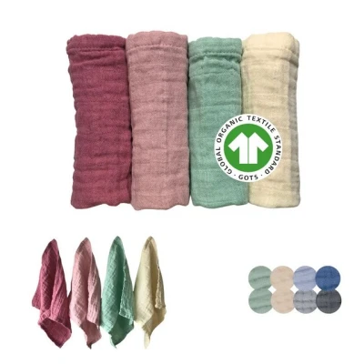 Abbildung von furora Baby Spucktuch Mulltücher Sets (Bio Musselin: super soft) 80x80cm oder 25x25cm, Sehr weich