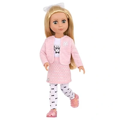 Abbildung von Glitter Girls Puppe Fifer Bewegliche 36cm mit Kleidung, Zubehör und langen Haaren zum frisieren Spielzeug ab 3 Jahren (8 Teile), Verschieden