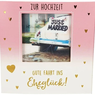 Abbildung von Depesche 11130 043 3D Klapp Karte mit Musik und Licht, Glückwunsch zur Hochzeit, ca. 15,5 x cm groß, Hochzeits inkl. passendem Umschlag, innen außen bedruckt