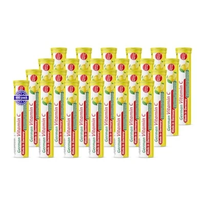 Abbildung von Vitamin C Brausetabletten 24x20 Stk. Zitronengeschmack 180 mg Zuckerfrei T&amp;D Pharma German Made in Germany