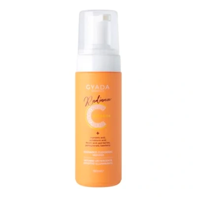 Abbildung von GYADA COSMETICS, Radiance Cleansing Mousse, Aufhellendes Reinigungsmousse, entfernt Make up, stimuliert den Zellersatz, wirkt Alters und Ausdruckszeichen entgegen, auf Basis von Vitamin C, 150 ml