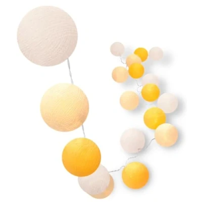 Abbildung von CREATIVECOTTON LED Lichterkette mit Cotton Balls inkl. Timer und Dimmer (Sunny Mood, 20 Kugeln)