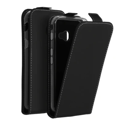 Abbildung von Samsung Galaxy Xcover 4 Hülle Kunstleder Accezz Flip Case Handyhülle Schwarz