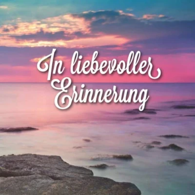 Abbildung von In liebevoller Erinnerung: Stilvolles Kondolenzbuch Zum Auslegen auf der Trauerfeier oder Beerdigung Hineinschreiben von Beileidsbekundungen und Erinnerungen
