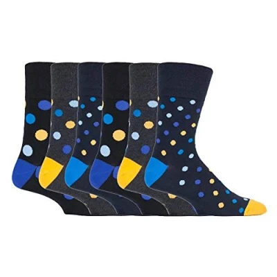 Abbildung von Gentle Grip 6er pack herren comfort ohne gummi bund mittellang business bunt socken in 35 farben (MGG562)