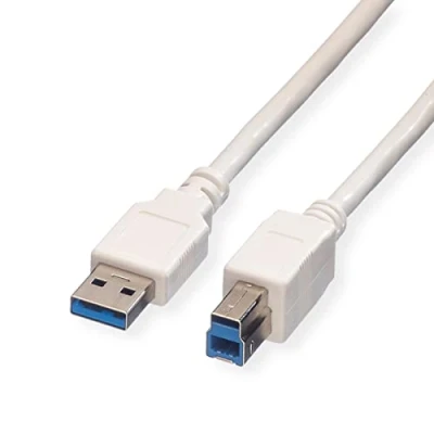Abbildung von VALUE USB 3.2 Gen 1 Kabel, Typ A B, weiß, 3 m