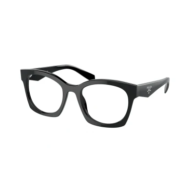 Abbildung von Prada Damen PR A05V 16K1O1 Rahmen von BRILLEN Acetat Schwarz Transparent Geometrisch Normal